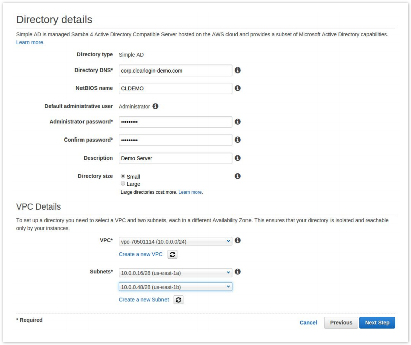 Evolve IP Knowledge Base > Clearlogin - AWS Simple AD > 8.PNG