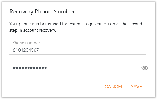 Evolve IP Knowledge Base > Clearlogin - Sign In and Set Up > User-Recovery-Phone-Num-02.PNG